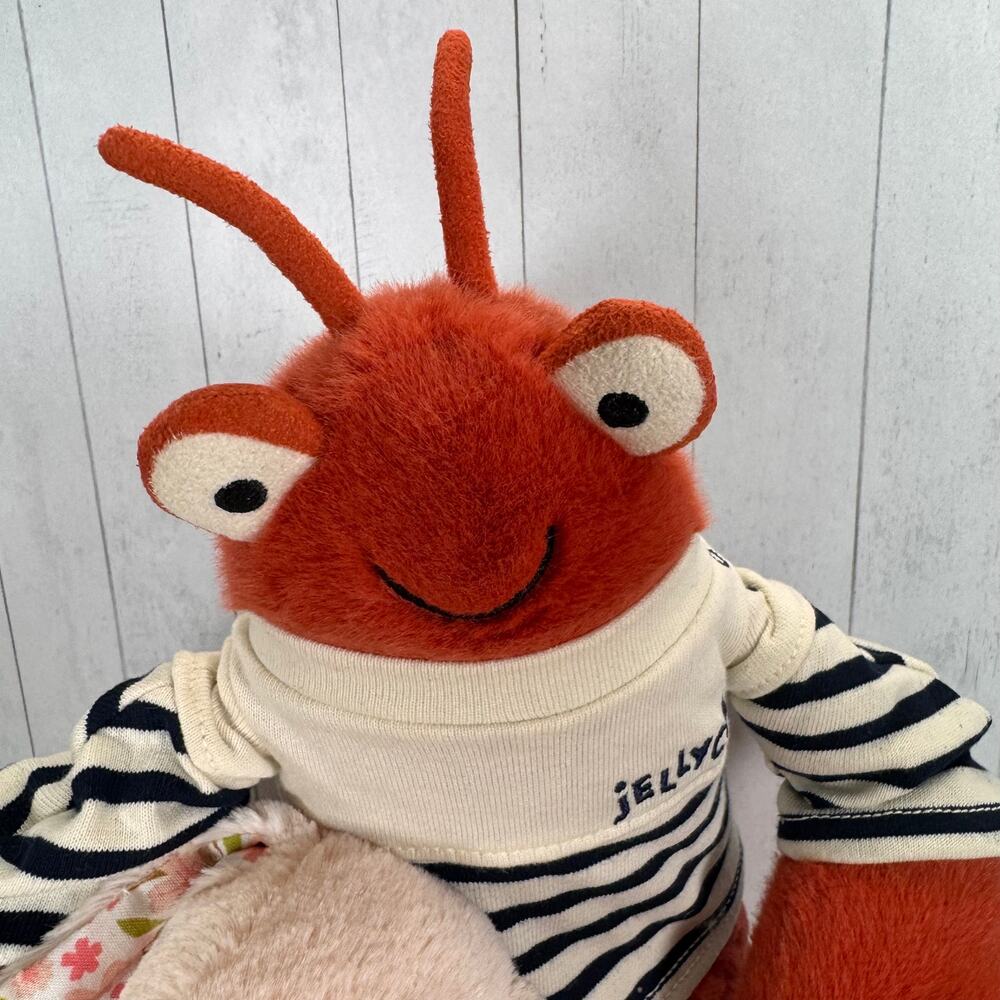 Bundle Set of 2 Jellycat Larry Lobster Small Blush Bunny Cherry NEW! Authentic - Picture 2 of 12